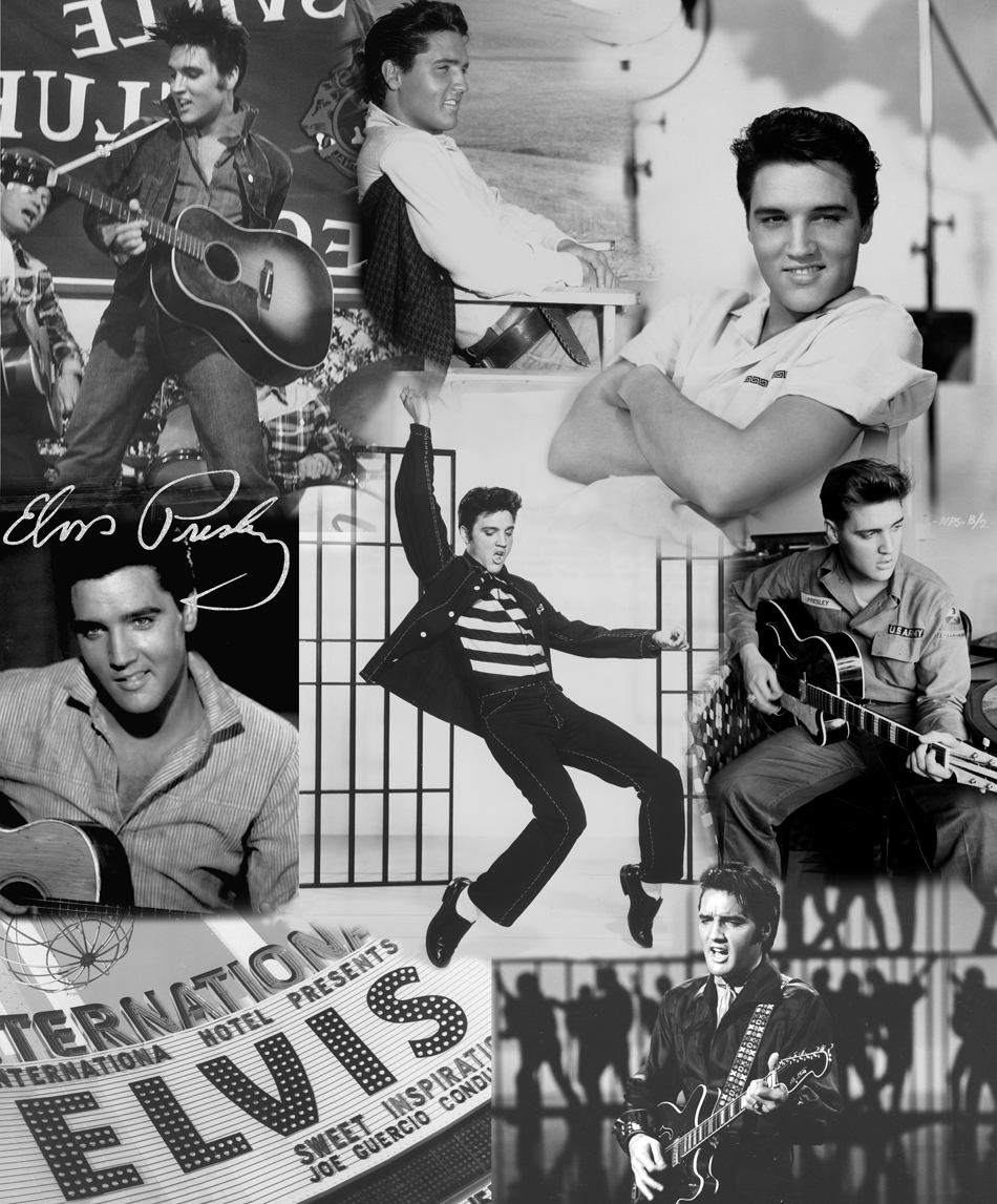 Modern Wallpaper Elvis Presley Collage II Muriva - MurivaMuriva