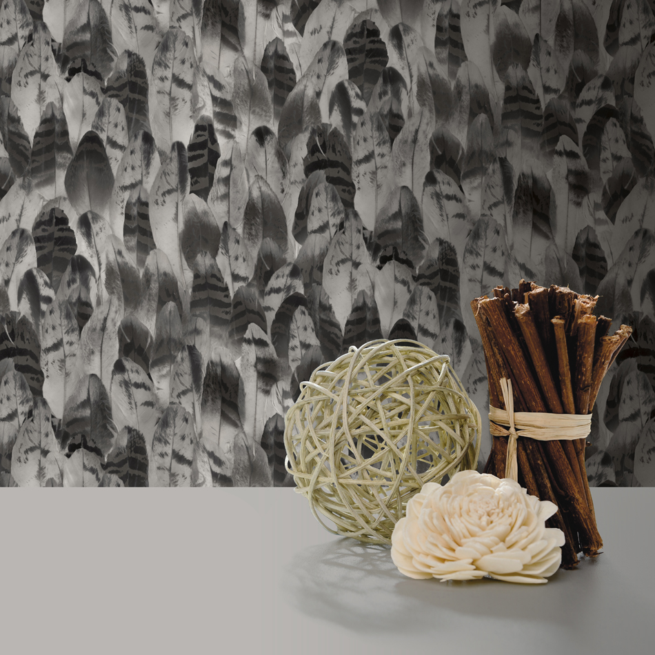 Modern Wallpaper Feathers Muriva J641 - Muriva