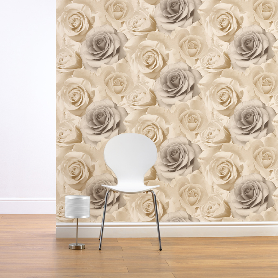 Muriva Madison Rose Floral Wallpaper Large Bloom Pink Flowers Roses 119505