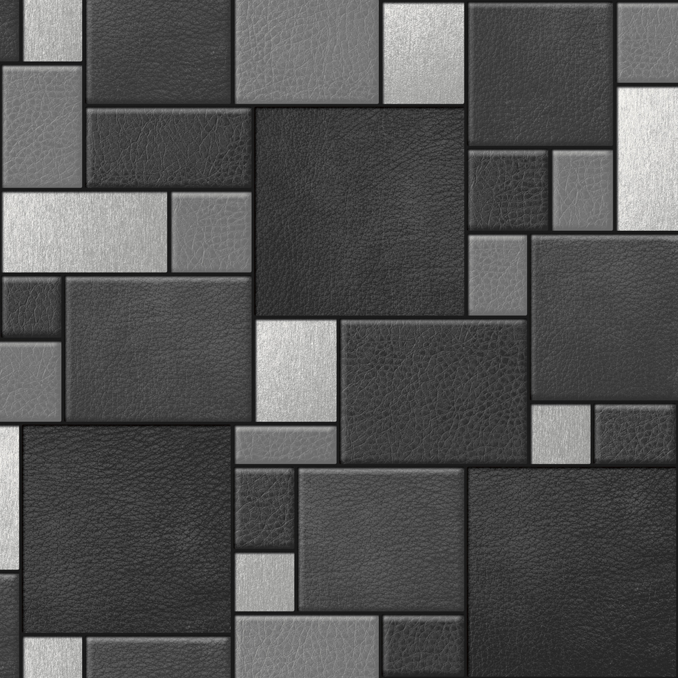 Designer Wallpaper Leather Tiles Koziel F957 - Muriva Designer Wallpaper Leather Tiles Koziel F957 - Muriva