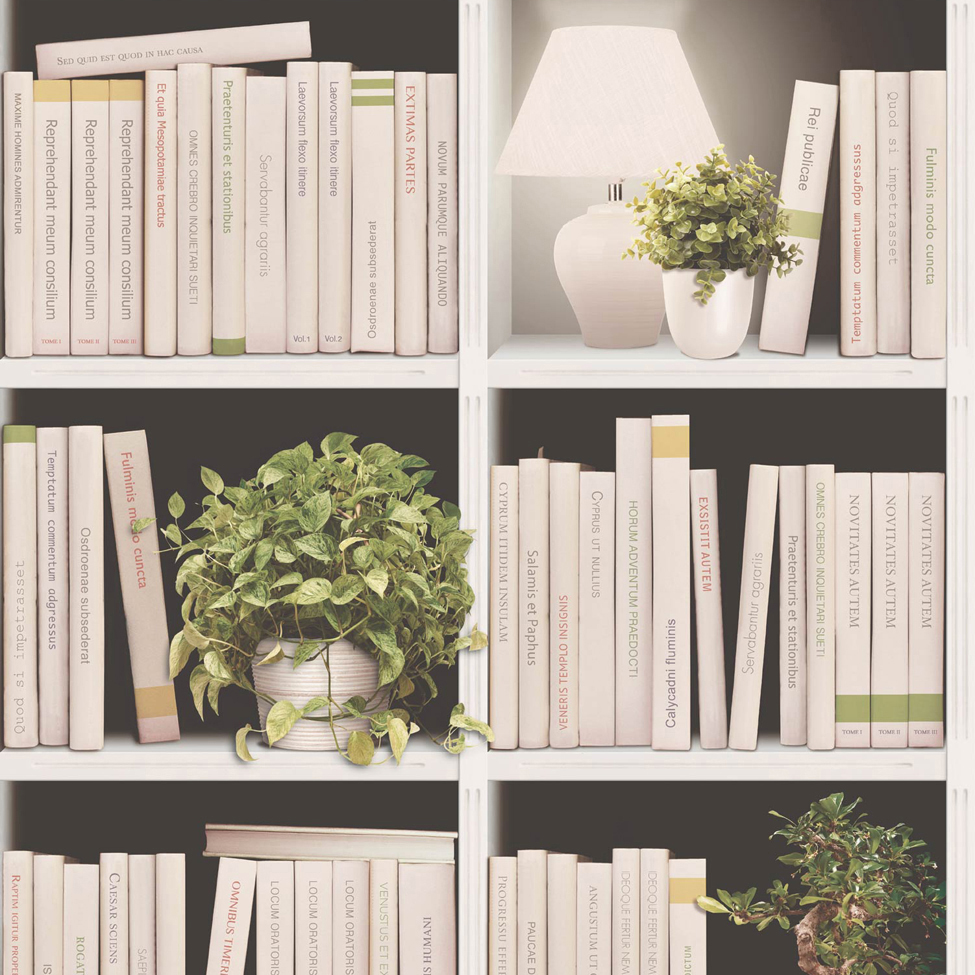 Mural Wallpaper Books &amp; Plants Muriva J79307 Muriva