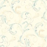 Classic Wallpaper Crete Scroll Blue Muriva J83601
