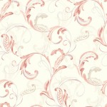 Classic Wallpaper Crete Scroll Coral Muriva J83605