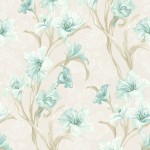 Floral Wallpaper Wild Iris Blue Muriva J83801