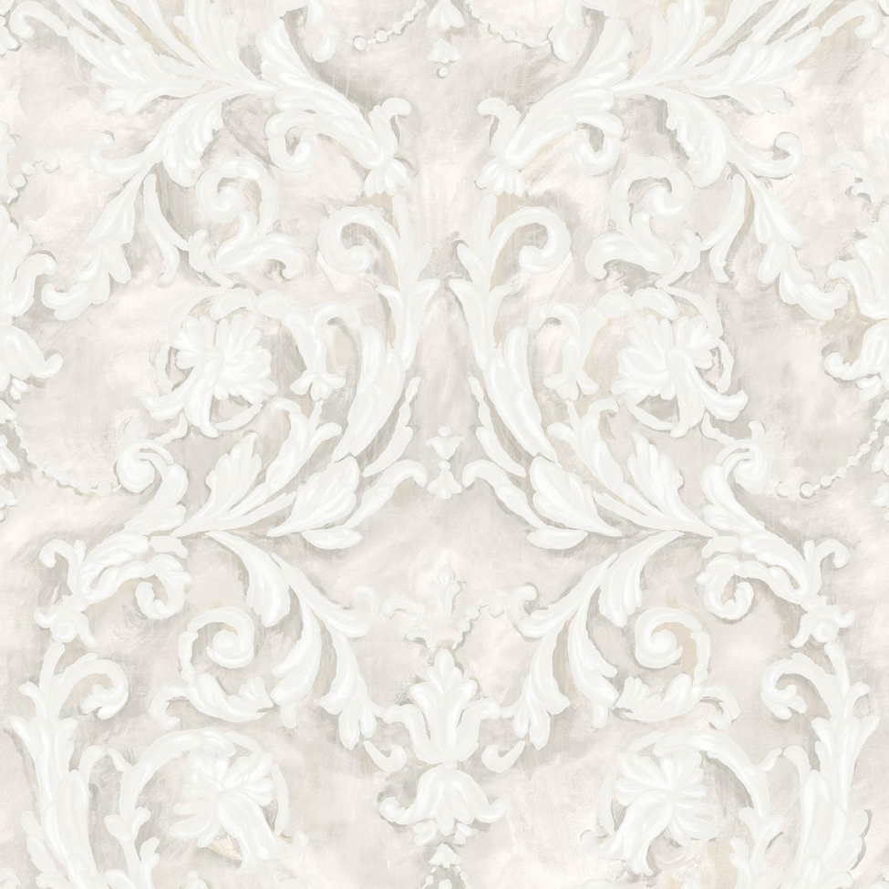 Classic Wallpaper Grecian Scroll White Muriva J85200