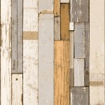 Mural Wallpaper Plank Stripe Yellow Muriva L10402