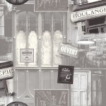 Modern Wallpaper Cafe Paris Grey Muriva L13408