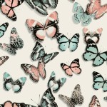 Modern Wallpaper Flutterby Coral Muriva L13703