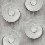 Mural Wallpaper Scroll Mouldings Grey Muriva L13909