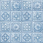 Modern Wallpaper Celtic Tiles Blue Muriva L14301