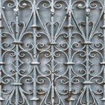 Mural Wallpaper Iron Trellis Blue Muriva L14701