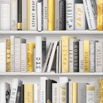 Modern Wallpaper Fashion Library Gold Muriva 139503