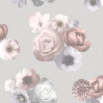 Floral Wallpaper Aurora Pink Grey Muriva 142503