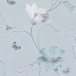 Floral Wallpaper Amelia Floral Duck Egg Blue 701412