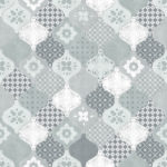 Modern Wallpaper Patterned Tiles Teal Muriva L40401 WP
