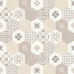 Modern Wallpaper Patchwork Tiles Cream Muriva L40507 WP