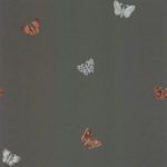 Modern Wallpaper Amelia Butterfly Charcoal & Rose Muriva 701421