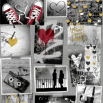 Modern Wallpaper Love Rocks Gold Muriva A10302