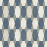 Modern Wallpaper Nerva Geo Blue Muriva L20301