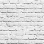Mural Wallpaper Painted Brick Shiny White Muriva L22609