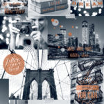 Modern Wallpaper Bright Lights Big City Orange Muriva L31005