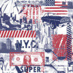 Modern Wallpaper Liberty Red, White and Blue Muriva L32401