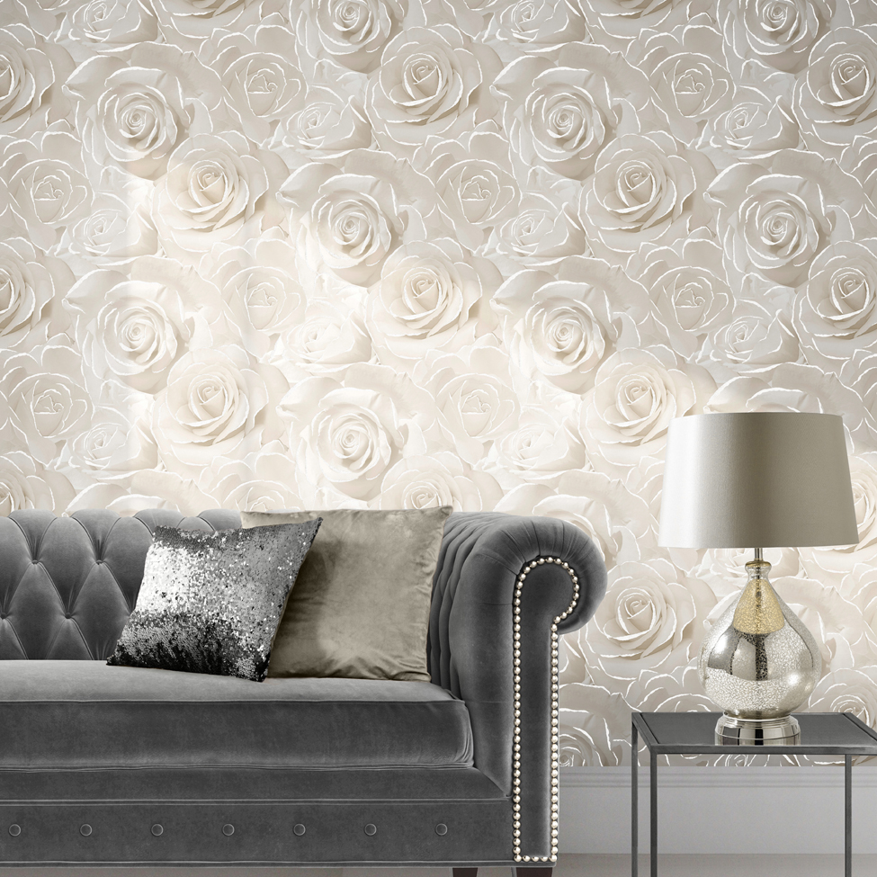 Floral Wallpaper Madison Glitter Muriva 13952 - Muriva Floral Wallpaper Madison Glitter Muriva 13952 - Muriva